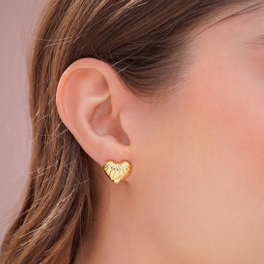 Aretes Corazón Oro