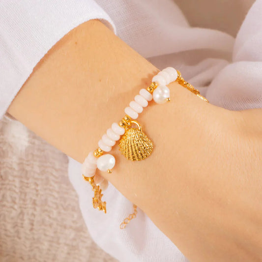 Pulsera Perla Verano + Aretes