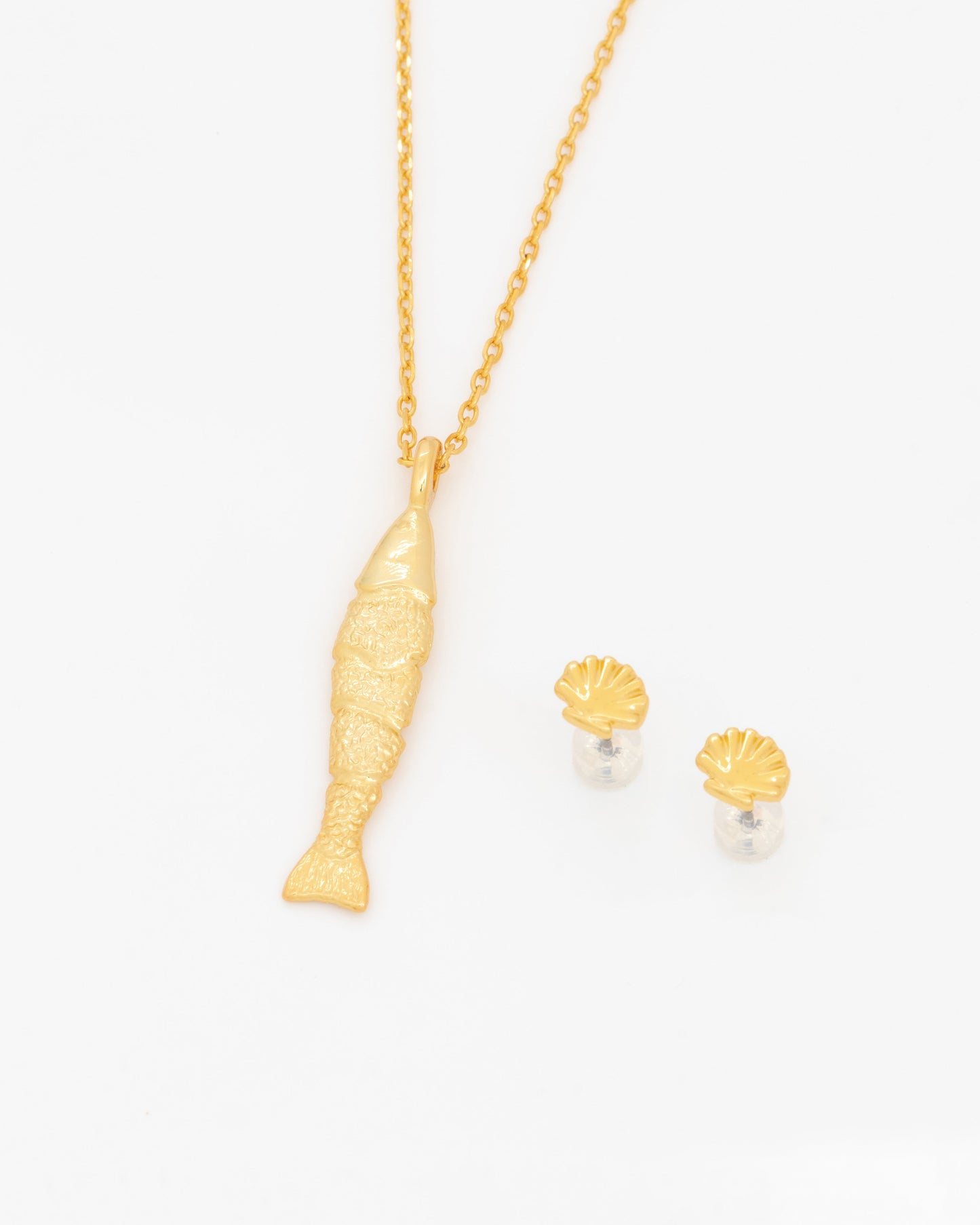 Collar Pez Sardina + Aretes