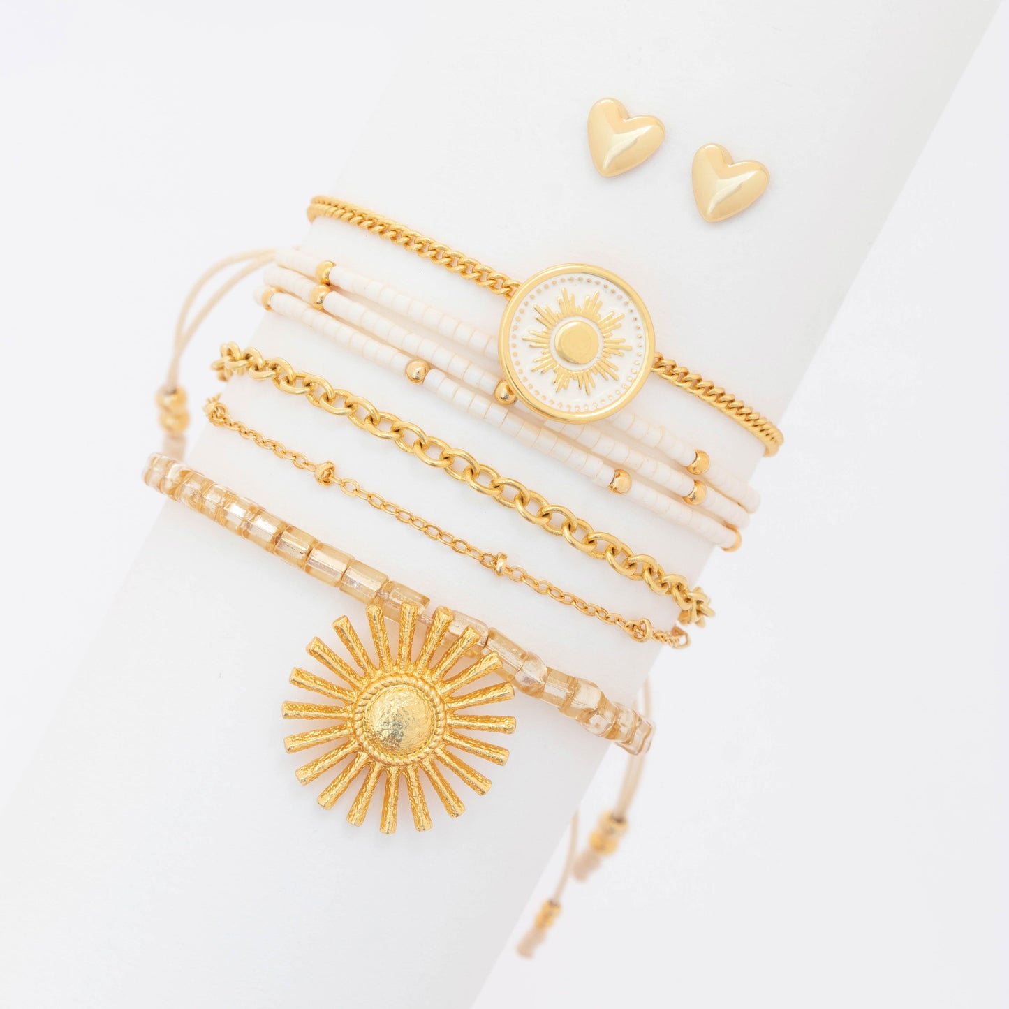 Set X4 Pulseras Destellos + Aretes