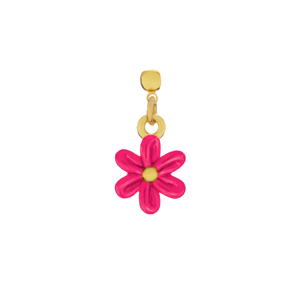 Dije para Cadena  Flor Fucsia