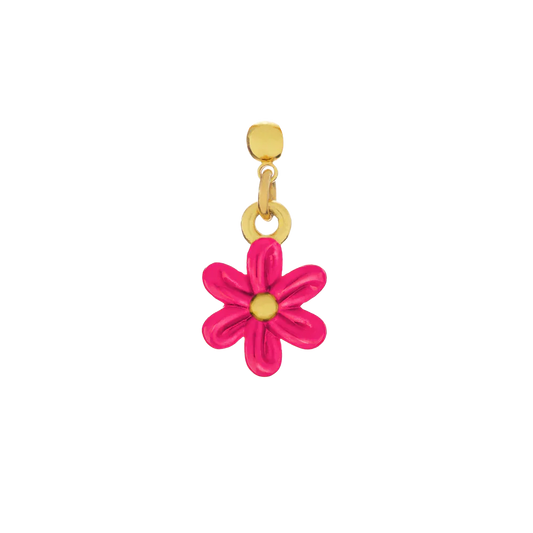 Dije para Cadena  Flor Fucsia