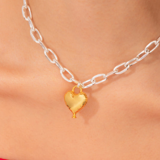 Collar Corazón Globo