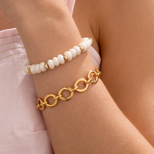 Set X2 Pulseras Donas + Aretes