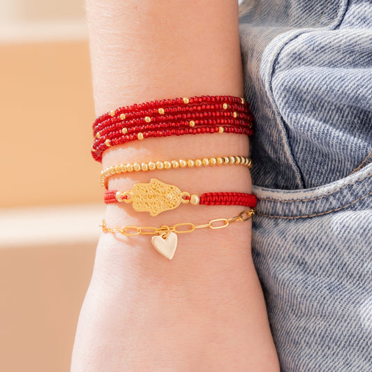 Set x 4 Pulseras Mano Hamsa