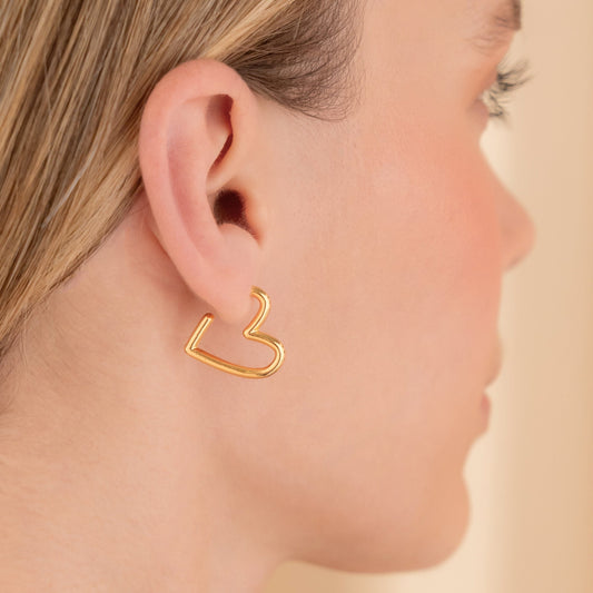 Aretes Corazón Silueta