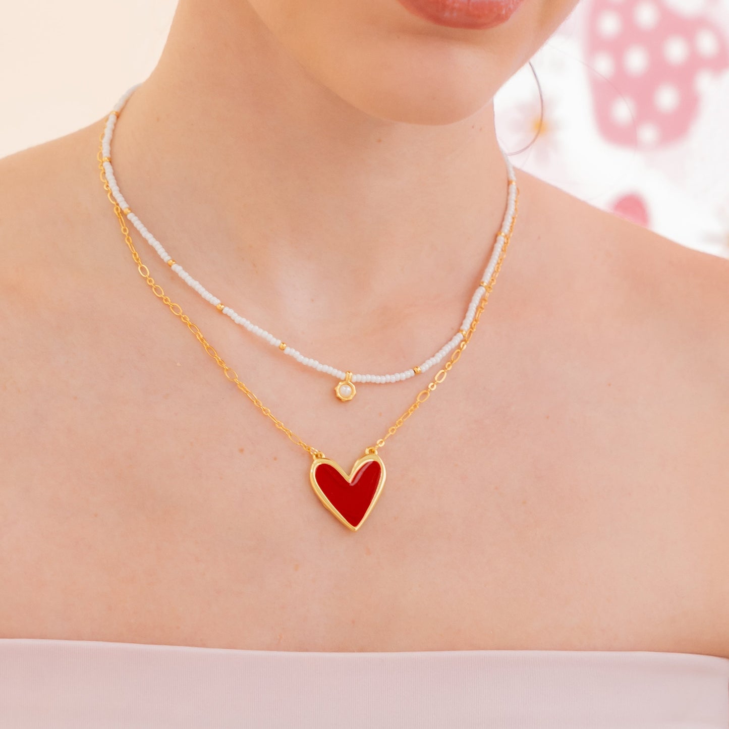 Collar x 2 Layering Corazón