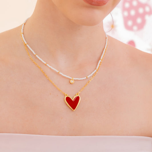 Collar x 2 Layering Corazón