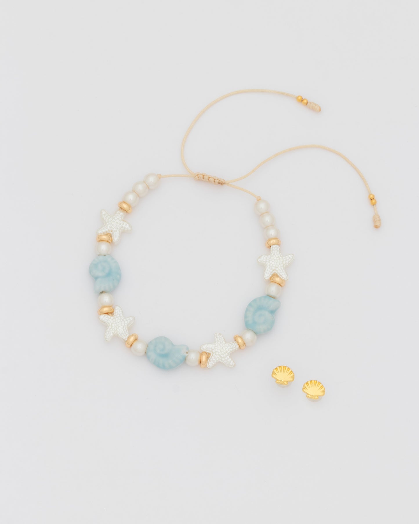 Tobillera Estrella Mar + Aretes
