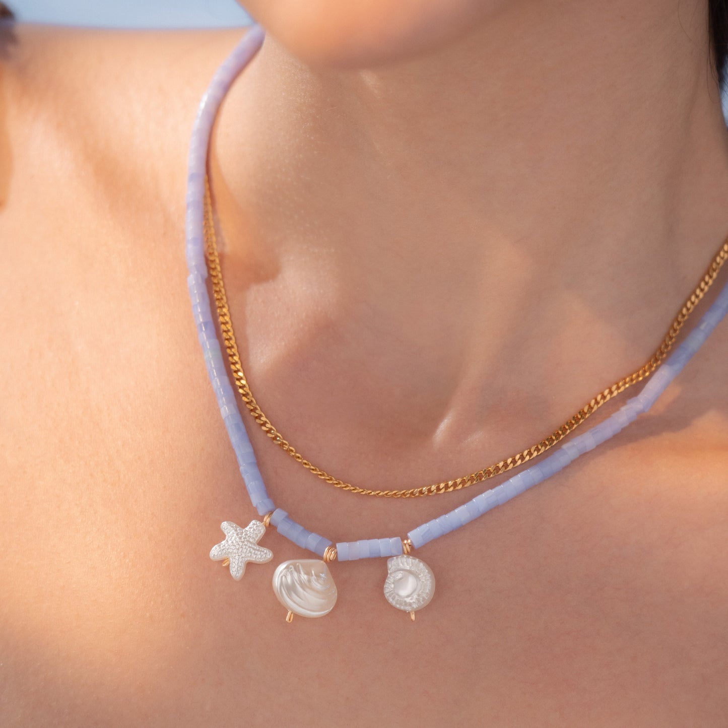 Collar 2 en 1 Mar + Aretes