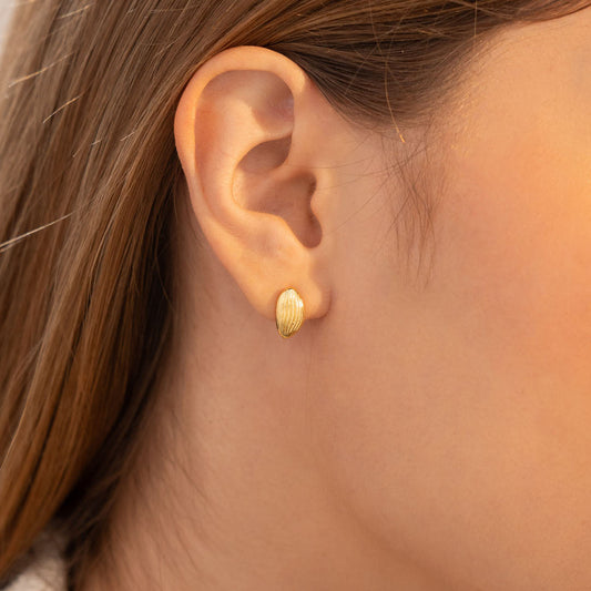 Aretes Hoja Dorado