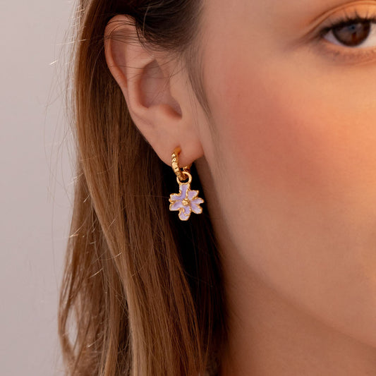 Aretes 2 en 1 Flor Mini
