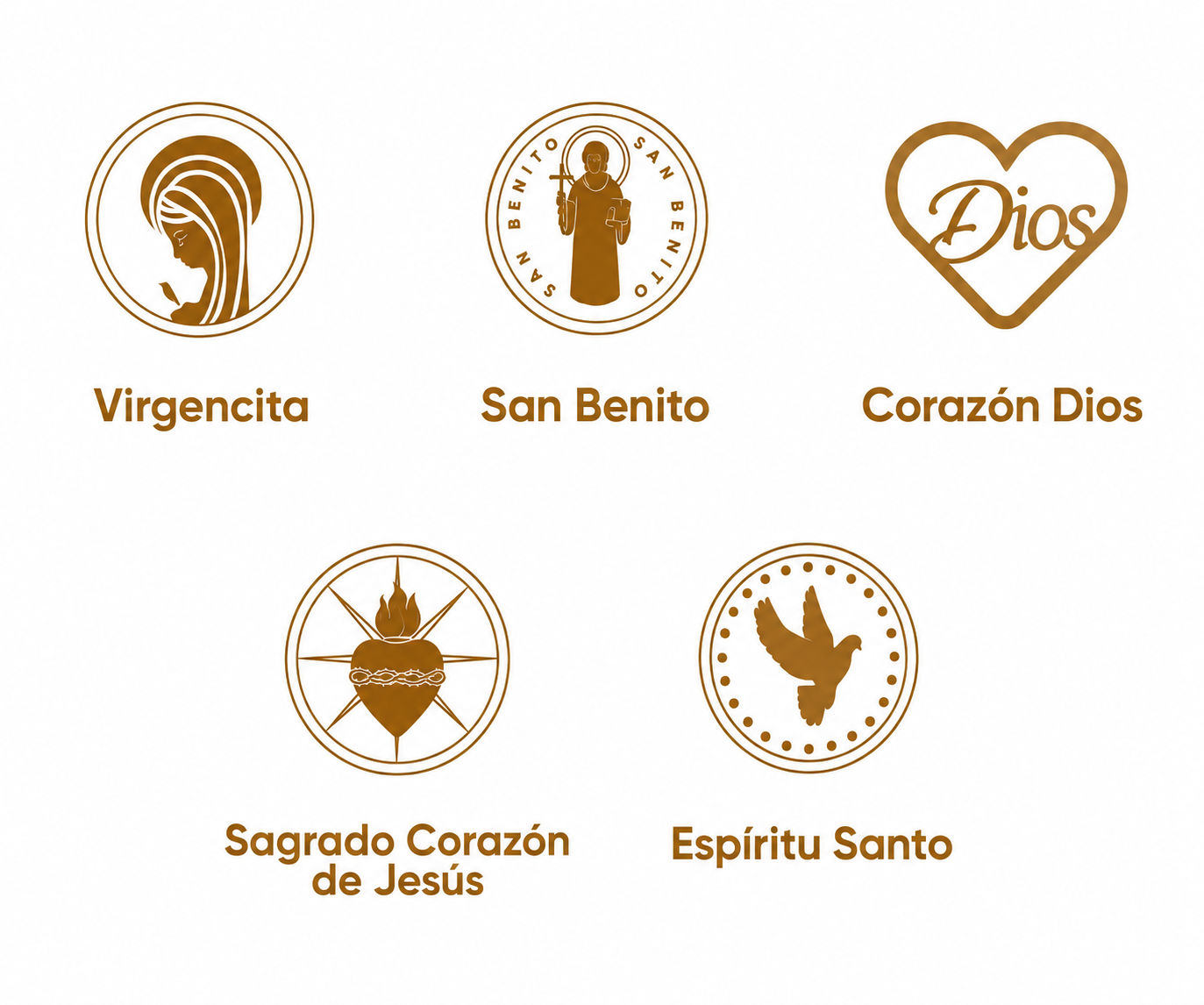Collar Multicharms Religioso