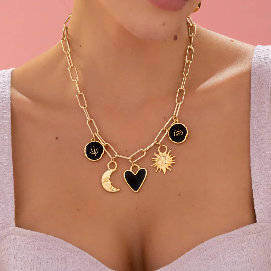Collar Multicharms Black
