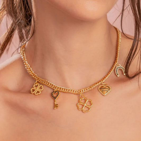 Collar Multicharms Made Of Luck