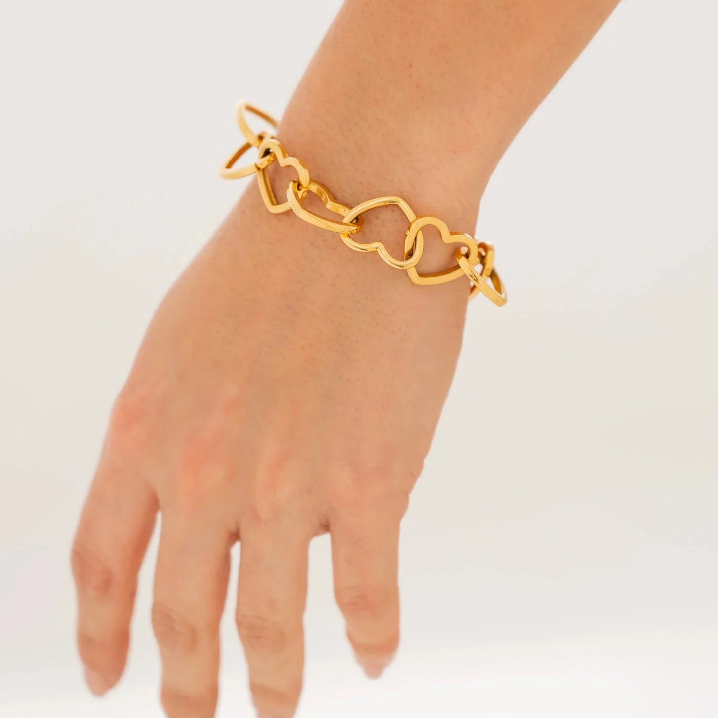 Pulsera Cadena Corazón + Aretes