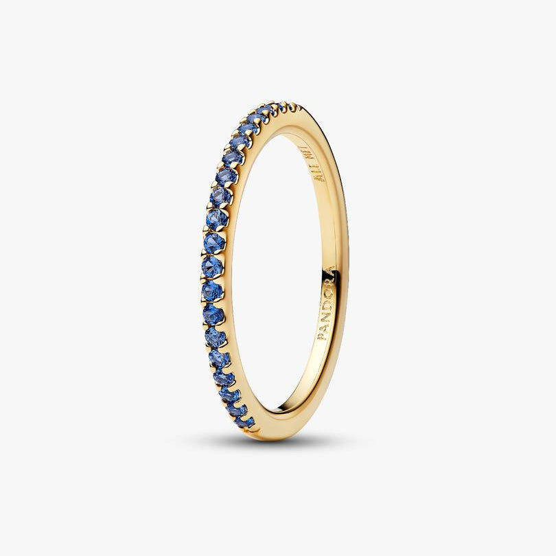 Sparkling Blue Half-Eternity Band