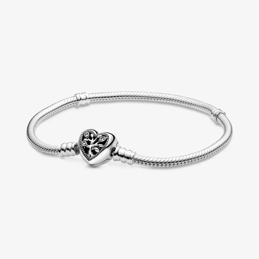 Family Tree Heart Clasp Bracelet