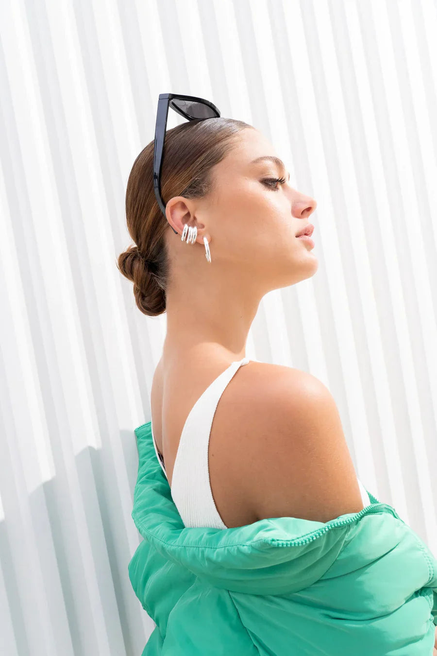 Set *4 Aretes The Basic Plata