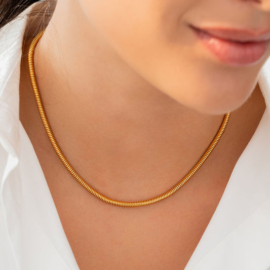 Collar Cadena Snake Oro