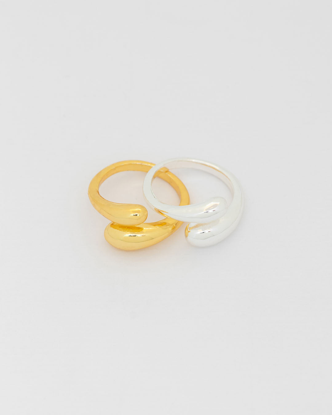 Set x 2 Anillos Mix Metales