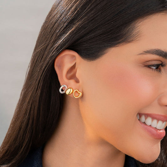 Set x 3 Aretes Ovalos y Corazon