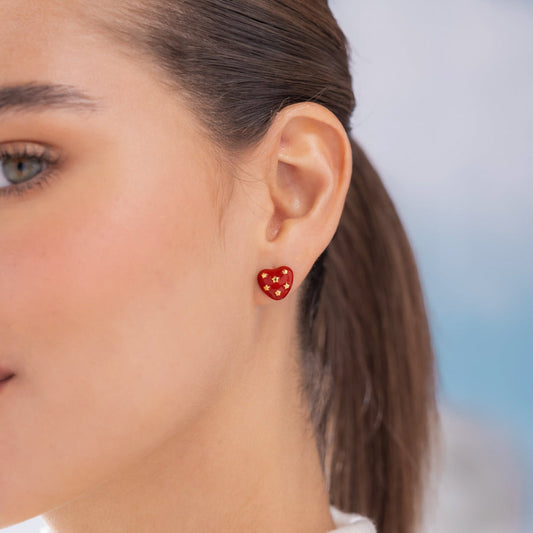 Aretes Corazón Mini Estrella