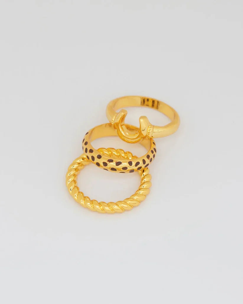 Set x 3 Anillos Animal Print