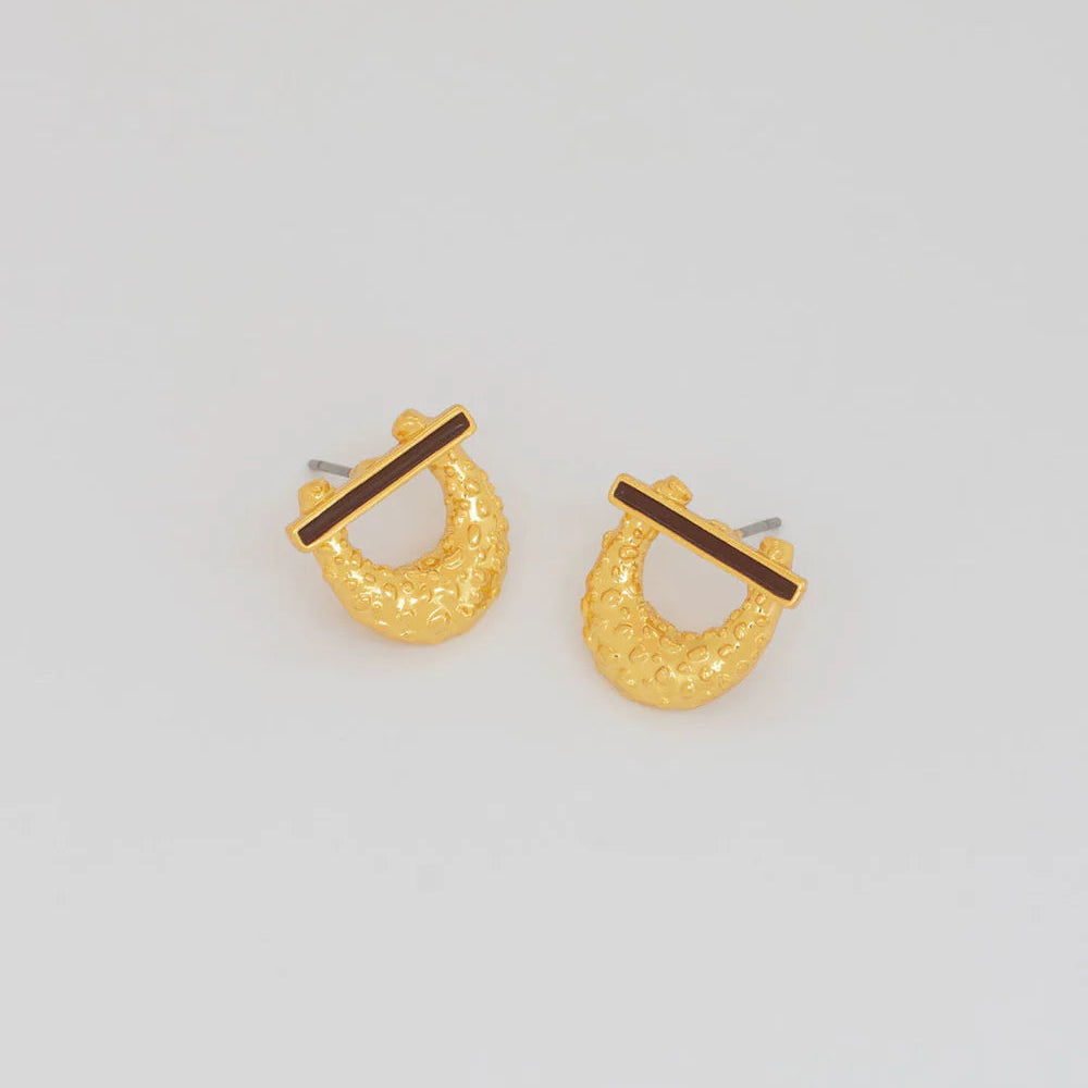 Arete Herradura Animal Print