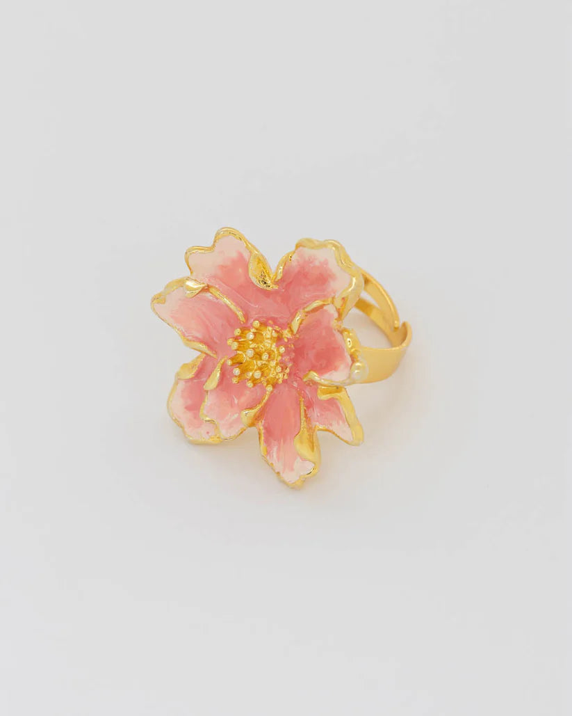 Anillo Maxi Flor Rosa