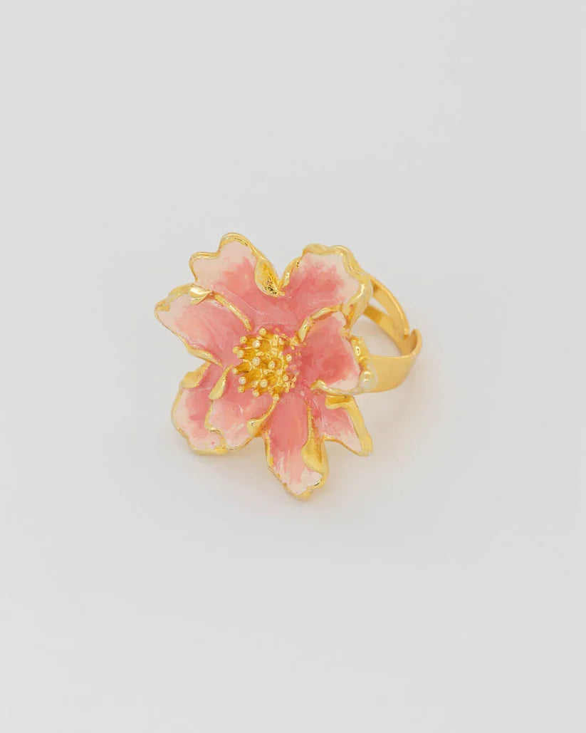 Anillo Maxi Flor Rosa