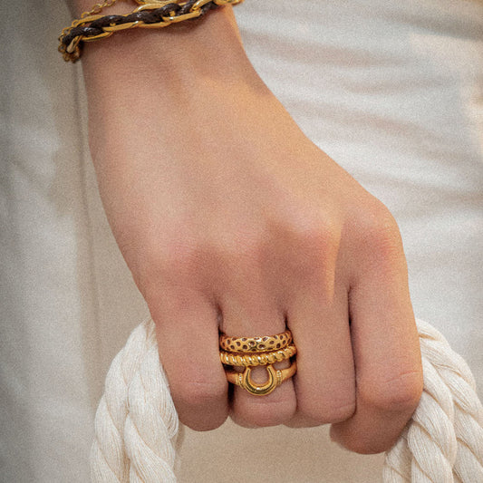 Set x 3 Anillos Animal Print