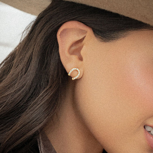 Arete Herradura Cristales
