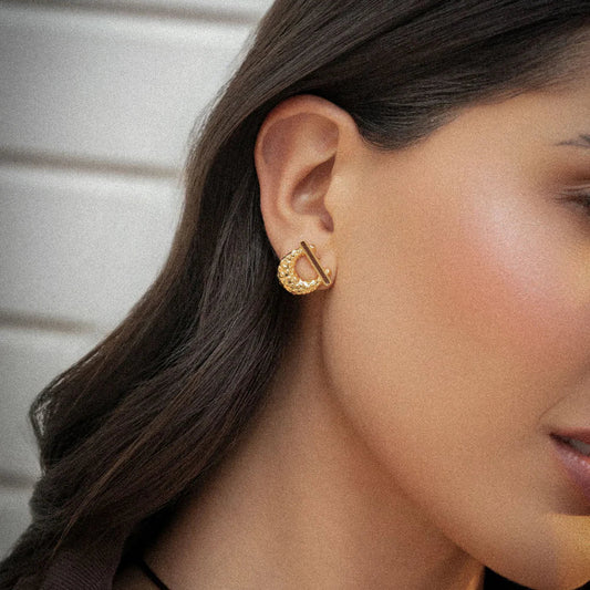 Arete Herradura Animal Print