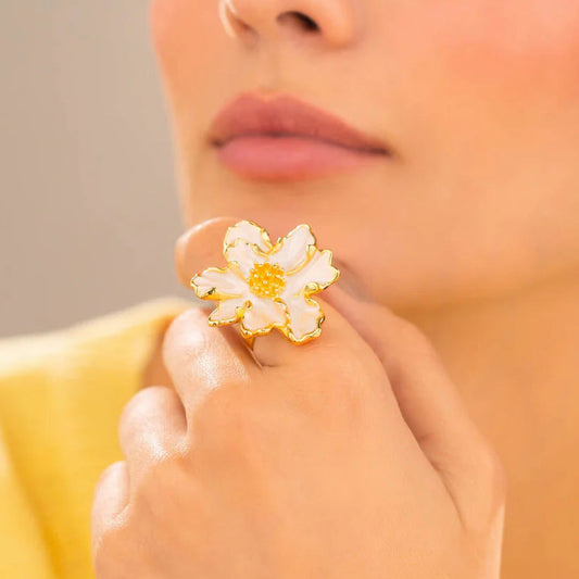 Anillo Maxi Flor Perlados