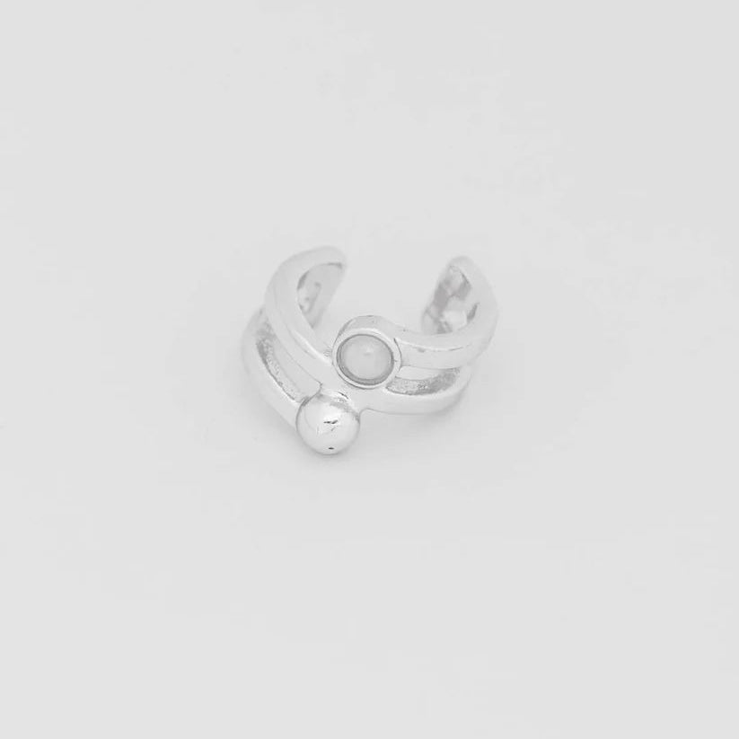 Earcuff Perla Plata