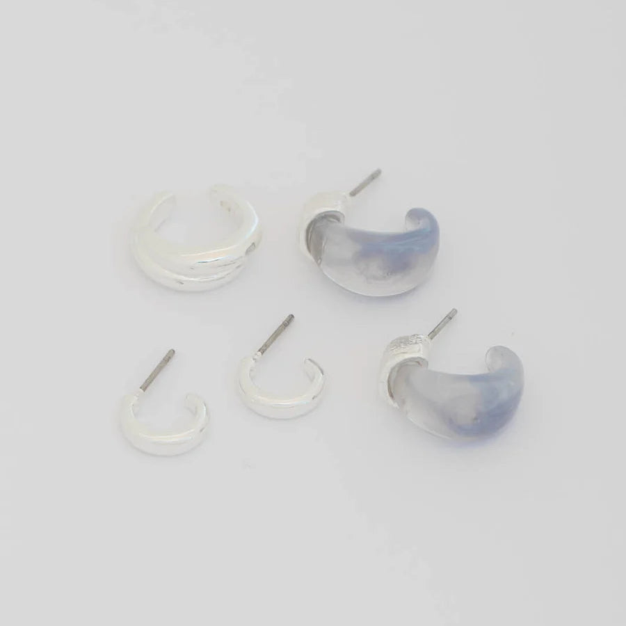 Set x 3 Candonga Acrilico Gris Plata