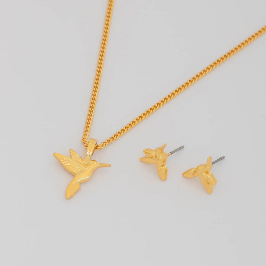 Collar + Aretes Colibri