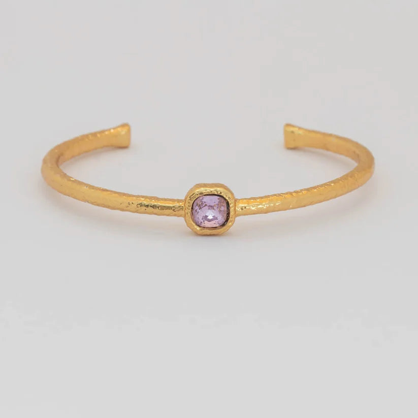 Brazalete Cristal Rosa Textura
