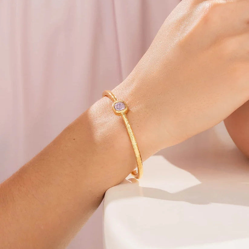 Brazalete Cristal Rosa Textura