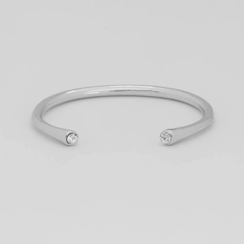 Brazalete Cristal Puntas Plata