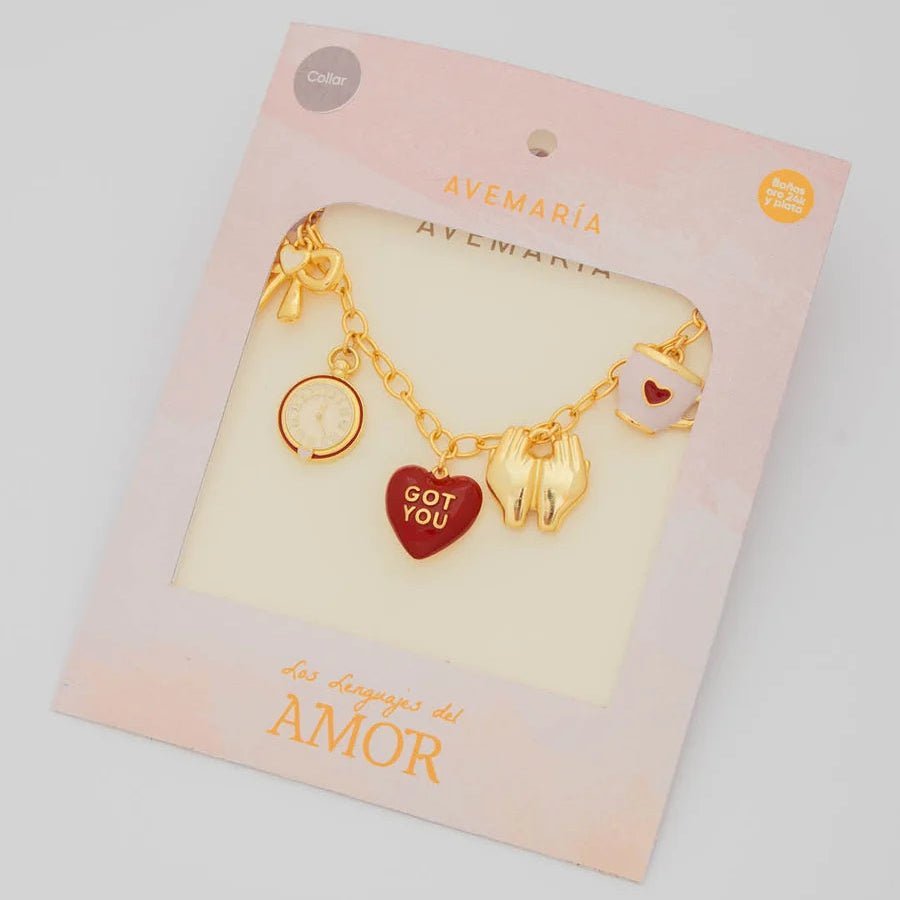 Collar Multicharms Formas del Amor
