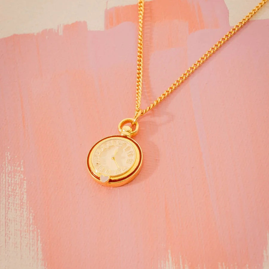 Set Collar Reloj + Aretes