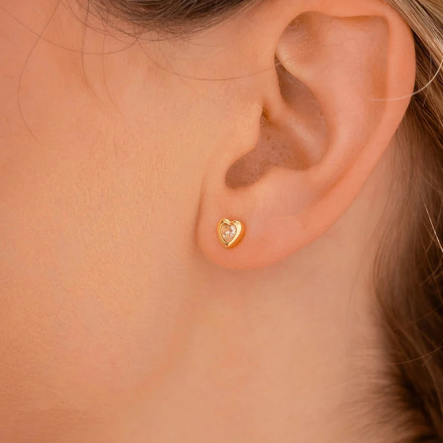 Aretes Corazón Mini Cristal