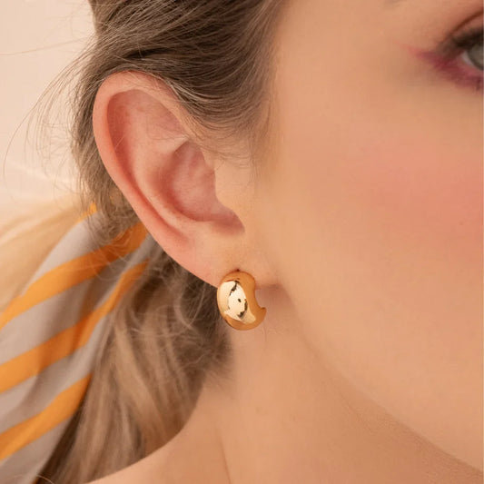 Argollas  Mini Chunky Gold