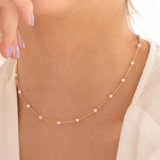 Choker Perlas