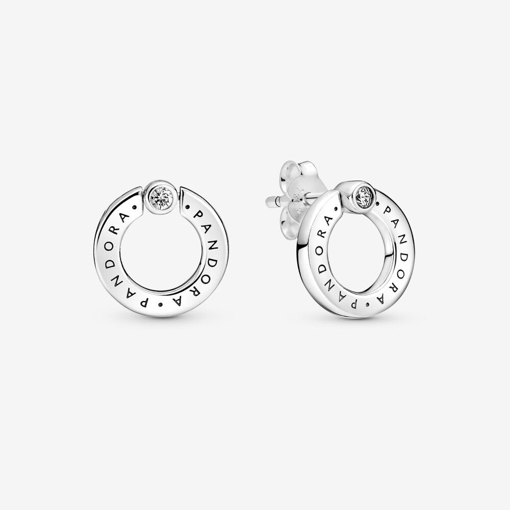 Pavé & Logo Circle Reversible Stud