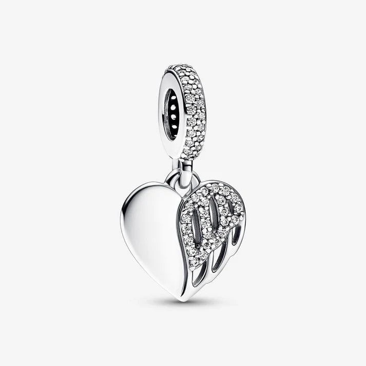 Heart & Angel Dangle