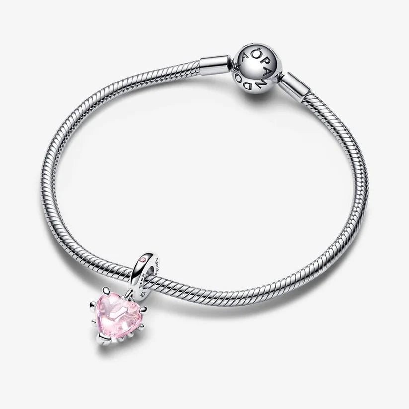 Pink Family Tree & Heart Dangle