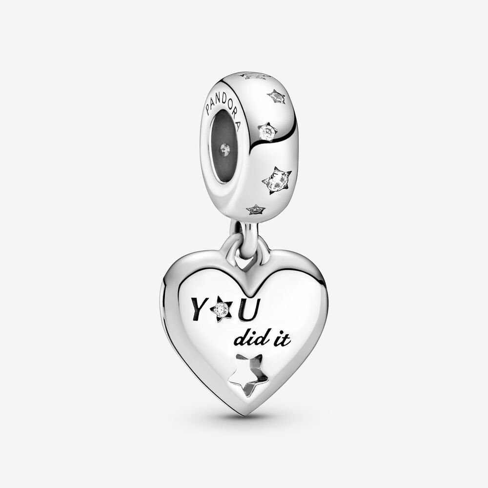 Congratulations Heart & Stars Charm